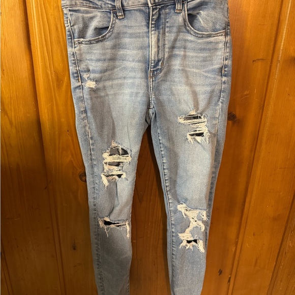 American Eagle Outfitters Denim - American Eagle Outfitters Light Blue Distressed Skinny Jeans